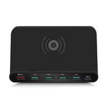 파워윈 828W 고속 유무선 QC3.0 멀티 충전기 7포트 PD지원 Black