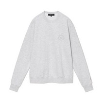 VERUTUM GOLF RTW-ST139 : VRT 써클 로고 화이트멜란지그레이 남녀공용 스웨츠셔츠 RTW-ST139 : VRT Circle Logo Sweat셔츠sㅣ화이트Mela
