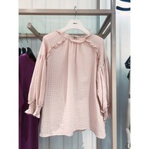 [시에로] 7부소매프릴장식하이넥BL SG2SHF025 (P001448559)