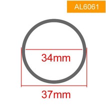 알루미늄파이프 원형 사각 튜브 합금 파이프 OD 37mm 6061 알루미늄 튜브 파이프 외경 내경 24mm 중공 합, 09 OD37 ID34_01 245mm