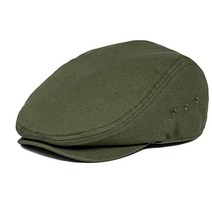 JANGOUL 남성용 아이비 캡 면 트윌 뉴스보이 플랫 캡 네이비, 7 3/8