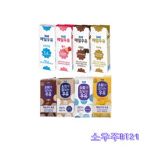 매일유업 소화가 잘되는 멸균우유 딸기 초코 커피 200ml 24팩 1000ml 12팩, 소화가잘되는우유바나나190ml24팩