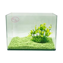 로라펫 자연 가습기 어항 + 인조수초 + 컬러스톤 세트, 애플그린(컬러스톤), 랜덤발송(인조수초)