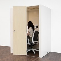 아이디어스터디 1인실 독서실책상 스터디듀오 플러스 옆문형 크림화이트 자연광LED스탠드+천정등 포함, 책상 단품, 뉴 와이드 자연광 POWER LED 그린+천장LED등, 바른자세 스마트패널