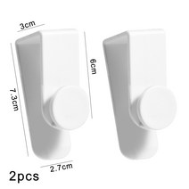2Pcs/4 개/대 다기능 무료 펀칭 원활한 후크 화이트 일본 스타일 ABS 홈 부엌 욕실 문 후크에 대 한, 2pcs white