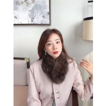 잘 어울려요! 밍크 넥워머 여 가을 겨울 보온에 도톰한 쁘띠 스카프 짜임 퍼 칼라