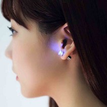 LED 귀걸이 라이트 블링 스터드 댄스 파티 지르콘 귀, 멀티칼라BL09962