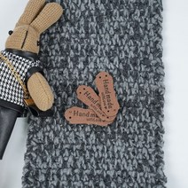 핸드메이드라벨 인조가죽 레이블 텍 택 withlove초코