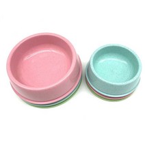그릭요거트볼 애완 동물 강아지 음식 고양이 물 먹이 내구성 두꺼운 플라스틱 밀 줄기 피더 중소형 강아지 제품, 1pc-무작위 색상, m 15x5cm
