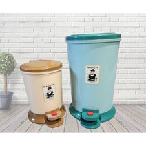 매직페달휴지통 7L 10L 20L 스텝페달휴지통 가정용 종량제휴지통, 10L용, 그린