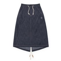 LEE 우먼 스트링 데님 미디스커트 인디고 로우 YE