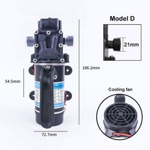 다이어프램 펌프 소형 미니 수중 펌프 정원 리턴 밸브 dc12v 24v 10l 8lmin 용 120w 100w 130psi 유형 전기 수막 고압 자체 프라이밍, 환류 펌프, 24v 6a