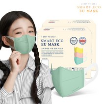 스마트에코 이유 어린이용 민트 100매 새부리형 국내생산 마스크