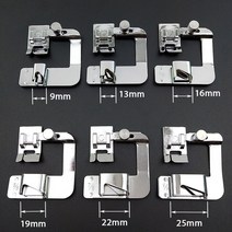 자수 미싱 국내 재봉틀 발 노루발 1 개 22mm 형제 가수 바느질 액세서리용 밑단, 01 1pcs_01 9 mm