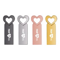 USB월드 하트USB 무료각인, L10-128G블랙
