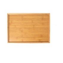 대나무 쟁반 직사각형 원목 다반 물컵 쟁반 나무 쟁반 라지 사이즈, 대나무 판 44*32*2.5cm