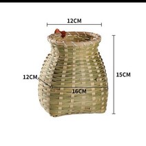 바구니 채취함 차잎 신기 대나무라탄 띁기 멜빵 광주리 농용 도구 R크로스 숏 장비 일을 2614999028, O45 -원색 M-X01