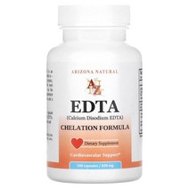 Arizona Natural (아리조나 내추럴) Arizona Natural EDTA 600mg 캡슐 100정, 4개