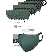 시노텍스 귀편하고 숨쉬기편한 새부리형 신소재 마스크 50매 대형 개별포장, 블루그린, 1개입