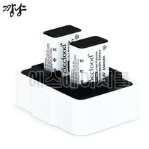 깜냥 9V 리튬이온 충전기 + 9V충전건전지 2개 세트