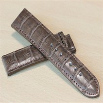 브라운 악어가죽밴드 시계줄 20mm 22mm 악어 악어스트랩.악어가죽줄. 원시계 pistos1983
