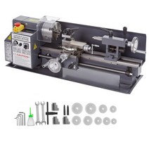 선반 기계 목공 미니 소형 MX0618 금속 7 quotx 14quot 550W DIY 작은 스테인레스 스틸 가공, GRAY