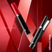 Life Rhythm 휴대용 무선 고데기 충전식 USB 매직기, 블랙