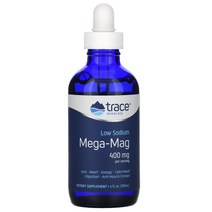 Trace Minerals Research 트레이스 미네랄 리서치 액상 메가 마그네슘 Low Sodium Mega Mag 400mg 118ml