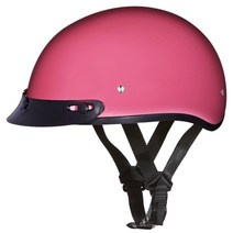 Daytona Helmets 하프 스컬 캡 오토바이 헬멧 DOT 승인고광택 블랙2XS USA 미국, Hi-Gloss Pink, With Visor