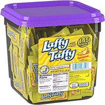 Wonka Laffy Taffy Banana Flavor 145 count tub (Pack of 1), 1