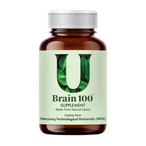 U브레인100 시니어 뇌영양제 싱가포르산 난양공대 라이센스 쇠비름과(Family) 열대허브잎추출물 베지캡슐 60정