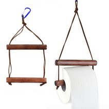 옻칠 원목 캠핑 휴지 걸이 화장지 거치대 홀더 차박 여행용 감성 두루마리 고리