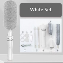 욕실청소기 화장실 전동 무선 청소솔 전기 먼지 브러시 회전 스핀 스크러버 브러시 에어, 하얀