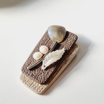 자개와 진주 브로치(자석브로치)