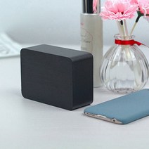 LED 우드 탁상 디지털시계 중, 블랙