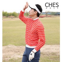 쏜 쿨 아이스 반집업 골프 티, 색상:오렌지 / 사이즈:105_XL