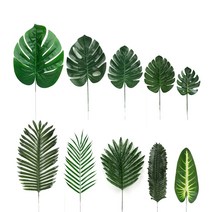 야자수잎 인테리어조화 수박잎 나뭇잎 꽃 장식, 철잎
