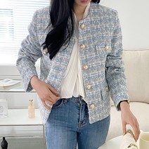 결혼식하객룩 봄신상 금사헤링본트위드자켓