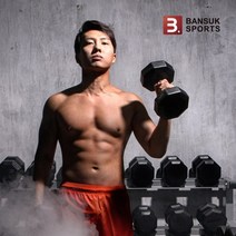 [반석스포츠] X아령 3kg/한쌍/팔각아령/PVC코팅/아령/덤벨/바벨