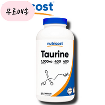뉴트리코스트 타우린 1000mg 400캡슐 TAURINE, 400개, 1개
