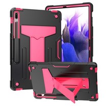 삼성 갤럭시 탭 s7 fe 케이스 하이브리드 견고한 내구성 태블릿 pc 스킨 스탠드 쉘, s7 fe 5g 12.4 t730, 헤이 메이홍 a06