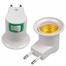 1pcs E27 기본 소켓 EU 플러그 야간 조명 전원 On-off 제어 스위치 LED 전구 소켓 기본 소켓 어댑터 변환기