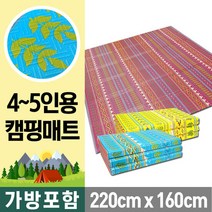 [천삼백케이] [지니코리아] 220x160 중대형 인디오방수코팅 캠핑매트 돗자리 텐트, 와인