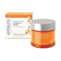 Andalou Naturals Brightening Mask Pumpkin Honey Glycolic 글리콜산 비타민 C 함유 페이스 마스크 먼지 밝게 함 1.7