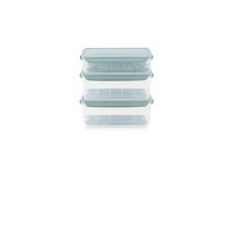 제오닉 나누담 직사각 물받이 밀폐용기 1700ml + 3000ml x 2p 세트, 6세트, 1700ml (1P) 3000ml (2p)