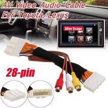 슈퍼커브 쟈키 번호판카드 악세사리 트렁크 도어 toyotalexus touch 2 및 entune 모니터 헤드 유닛용 28핀 av 비디오 오디오 케이블, 없음
