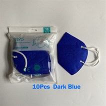 10-200pcs FFP2 마스크 승인 CE 5 레이어 얼굴 KN95 필터 호흡기 핑크 재사용 성인 보호 마스카라, 06 10Pcs Dark Blue