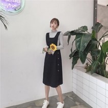 소녀 면 옆단추 원피스 감성 점프수트 F26121 러블리