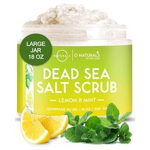 O Naturals 엑스폴리에이팅 레몬 오일 사해 소금 딥 클렌징 페이스 ampamp 바디 스크럽. 안티 셀룰라이트 톤은 지성 피부 여드름 인그로운 헤어 죽은 제거제. 에센셜 스위, [01] 자몽 amp 바닐라 솔트 스크럽