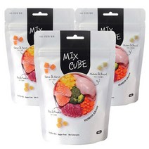 펫프렌즈 파워트리트 믹스큐브 150g x3개 칭찬간식, 없음